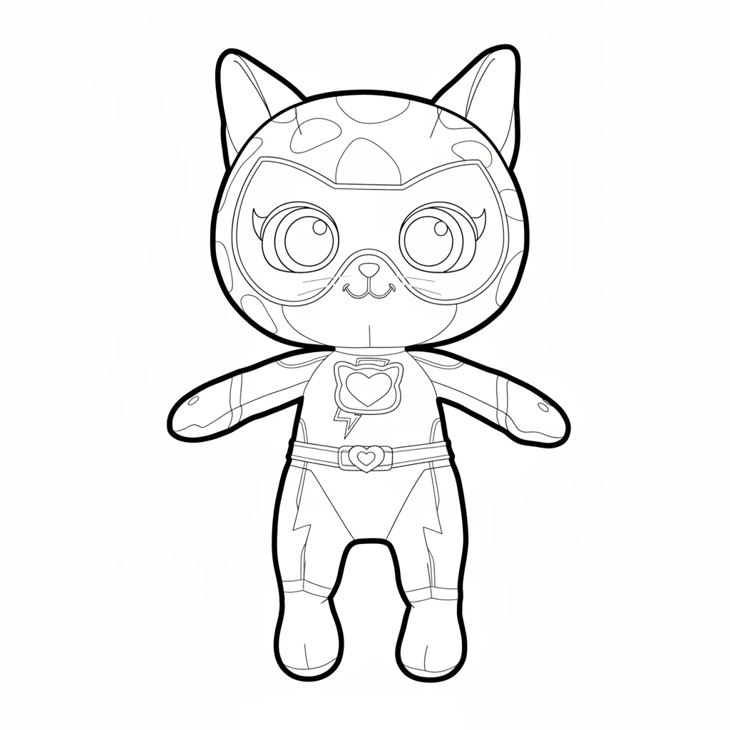 Supergatitos 1 para colorear para imprimir