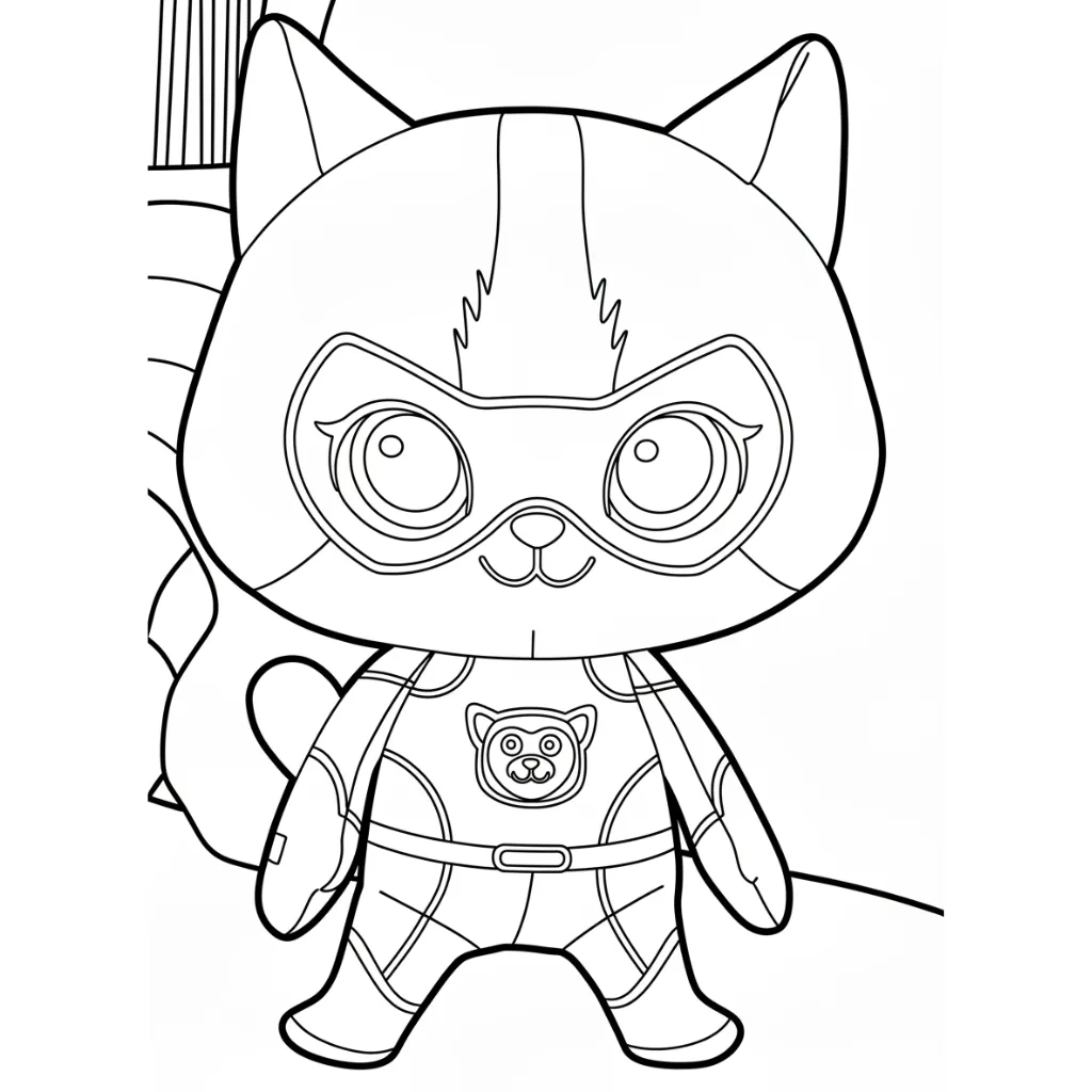 Supergatitos 14 para colorear para imprimir para niño de 9 años