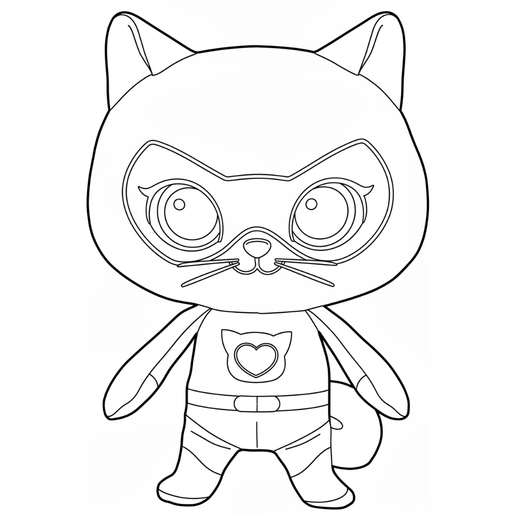 Supergatitos 15 para colorear gratis para imprimir
