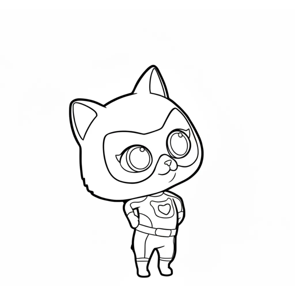 Supergatitos 17 para colorear para imprimir gratis