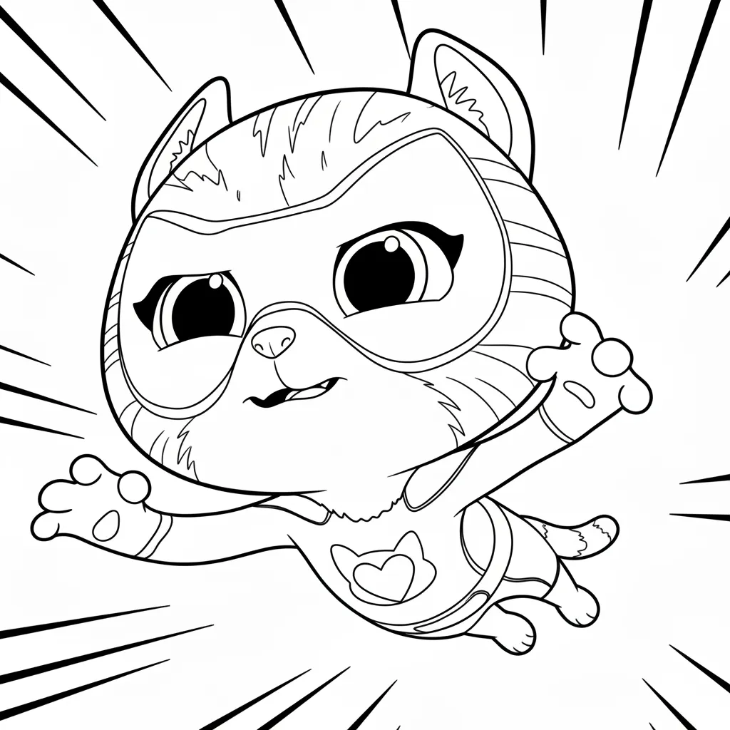 Supergatitos 2 para colorear en línea para niño