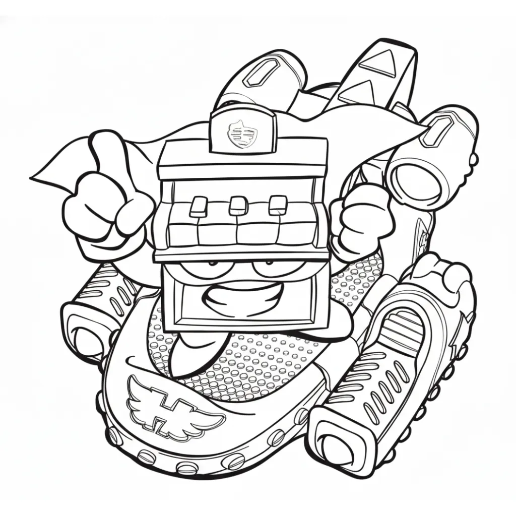 Superzings 3 para colorear para imprimir kawaii