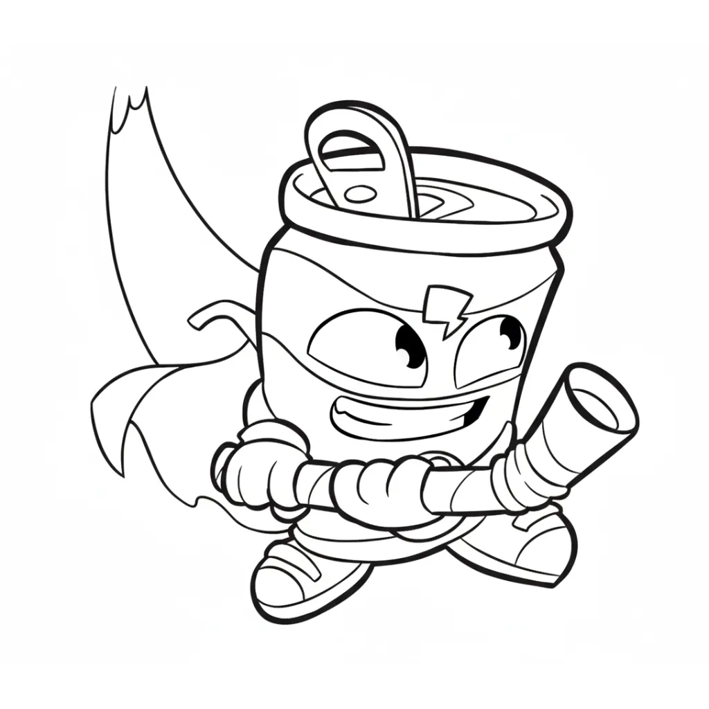 Superzings 4 para colorear para imprimir kawaii