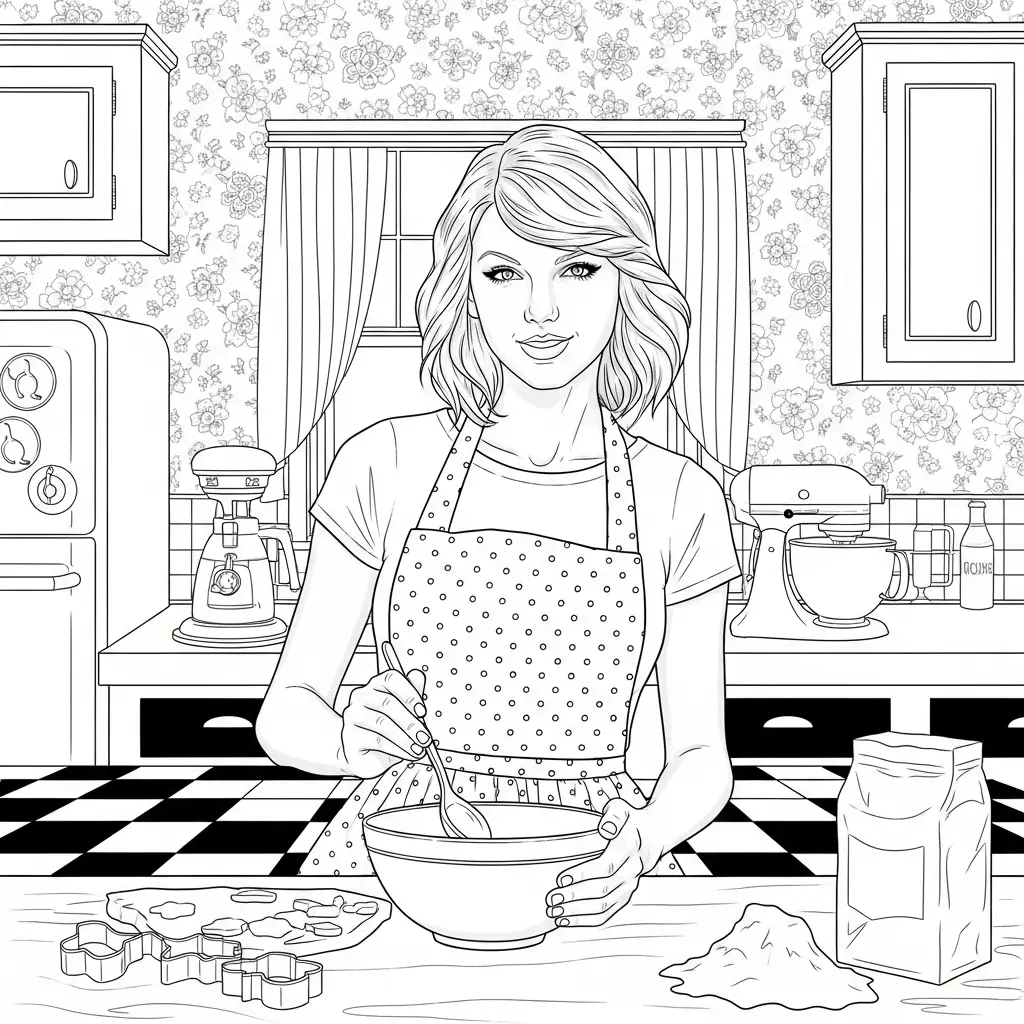 Taylor Swift para colorear para imprimir gratis