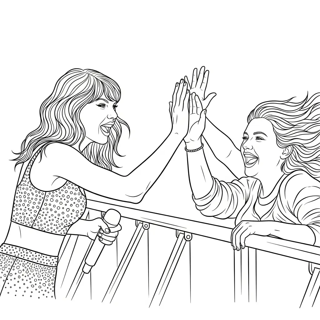 Taylor Swift para colorear para niño de 3 años 1