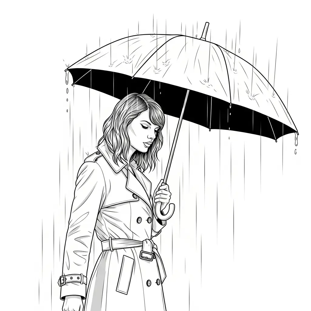 Taylor Swift para colorear para imprimir