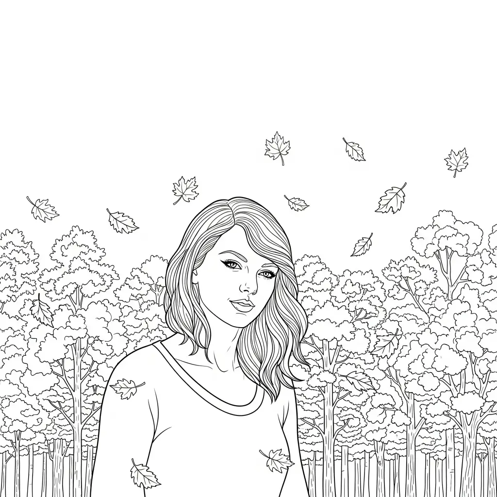 Taylor Swift para colorear y dibujos