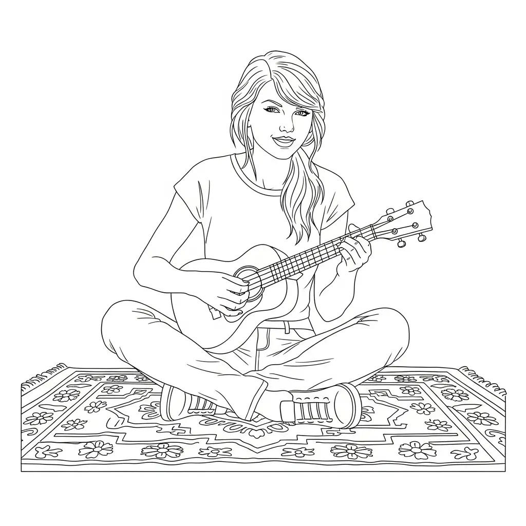 Taylor Swift para colorear en línea