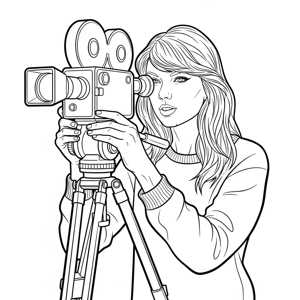 Taylor Swift para colorear para imprimir para niño de 4 años 1