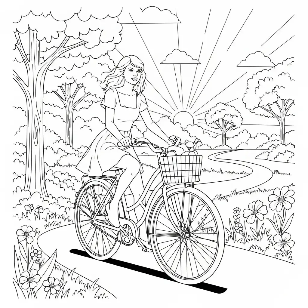 Taylor Swift para colorear para niños