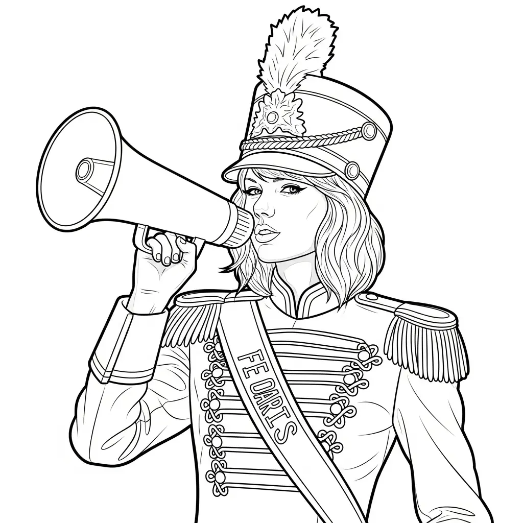 Taylor Swift para colorear en línea para niño