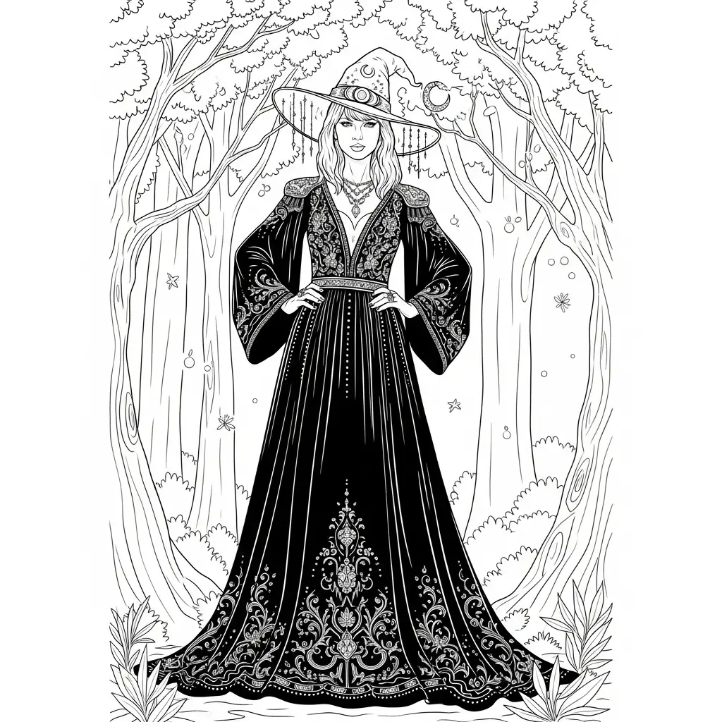 Taylor Swift para colorear para niños para imprimir gratis