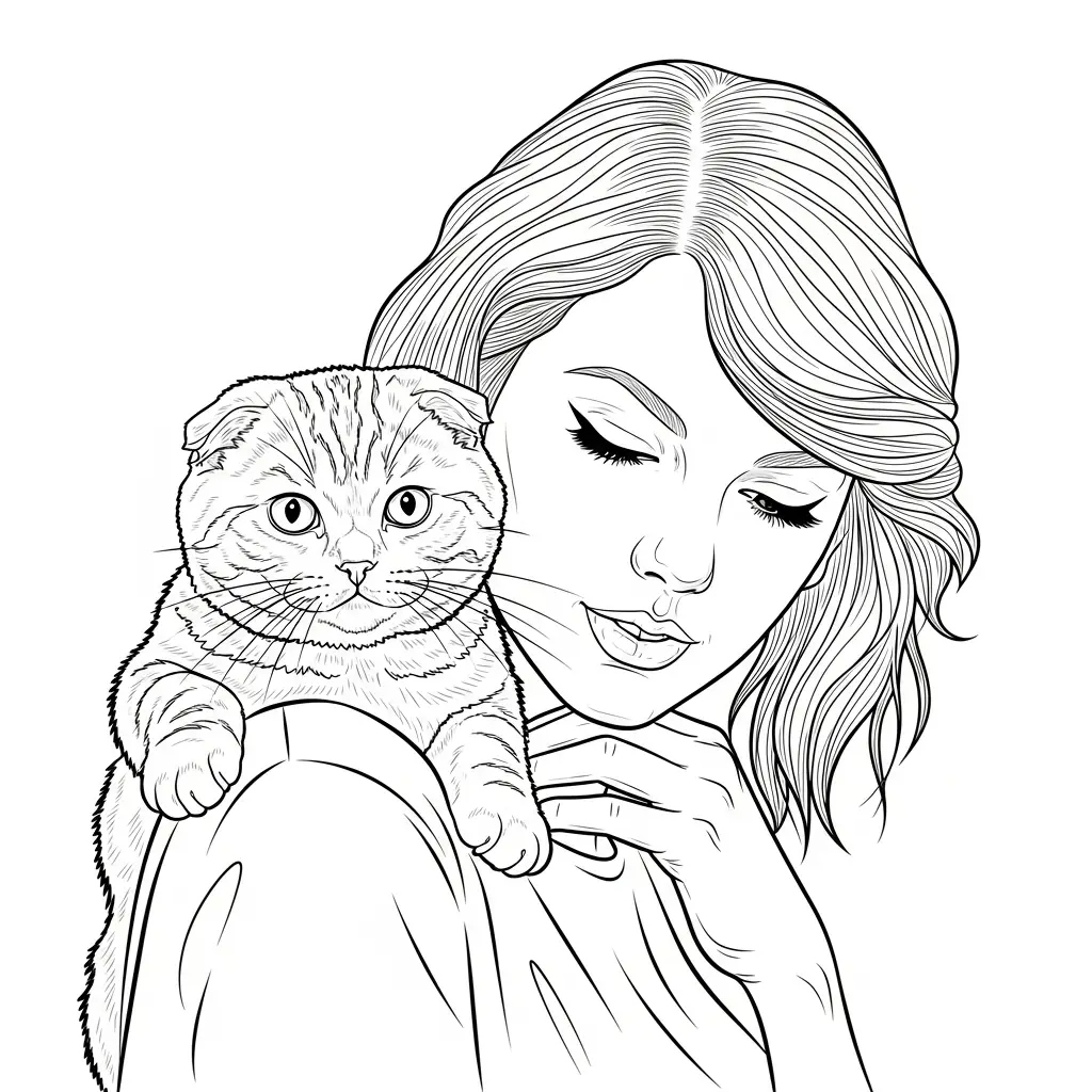 Taylor Swift para colorear para niño de 3 años