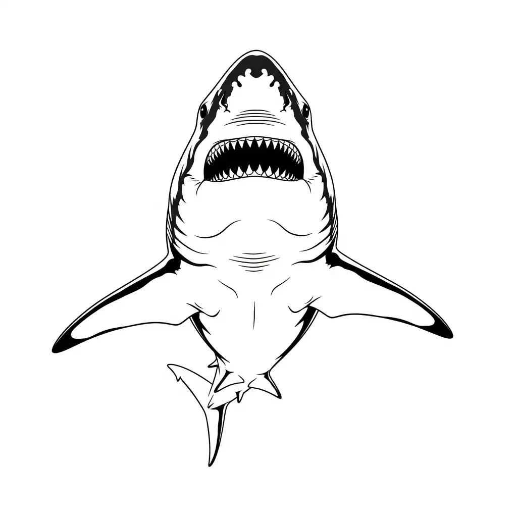 Tiburones para colorear en línea para niño 1