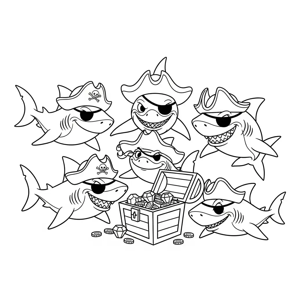 Tiburones para colorear para imprimir 2