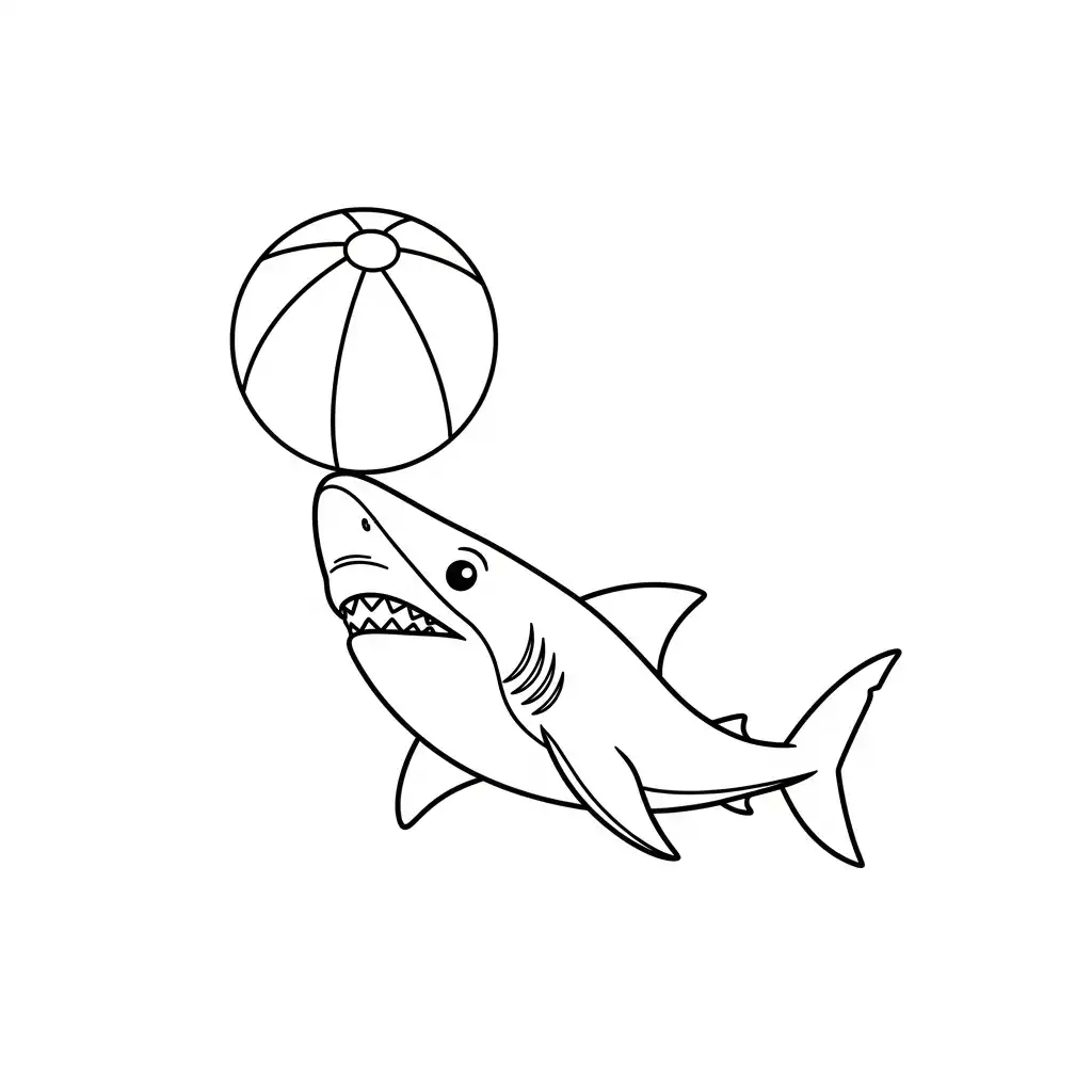 Tiburones para colorear para imprimir para niños