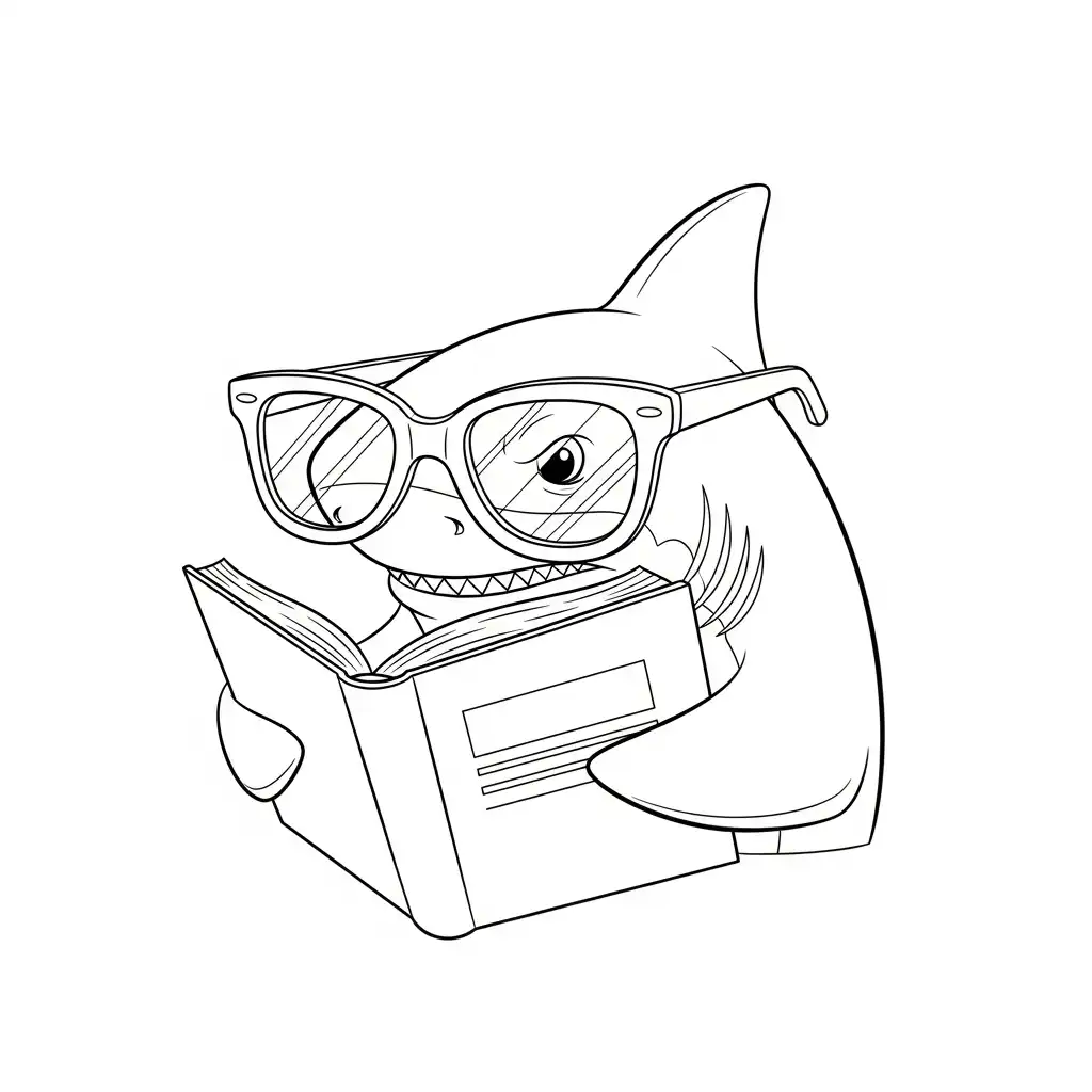 Tiburones para colorear para imprimir para niño de 4 años 2