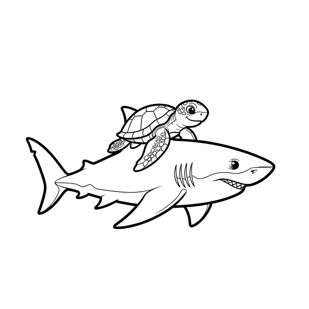 Tiburones para colorear para imprimir 3