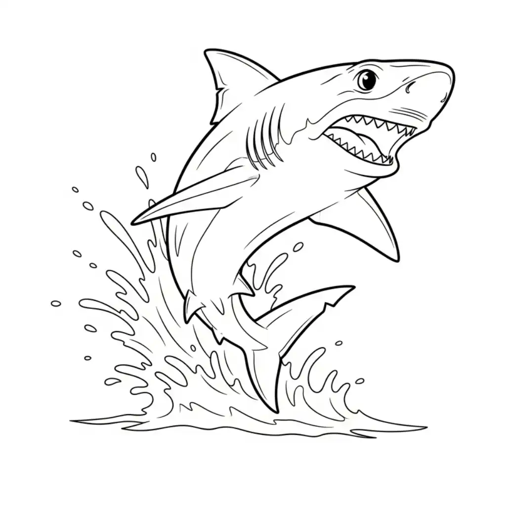 Tiburones para colorear para niño de 8 años 2