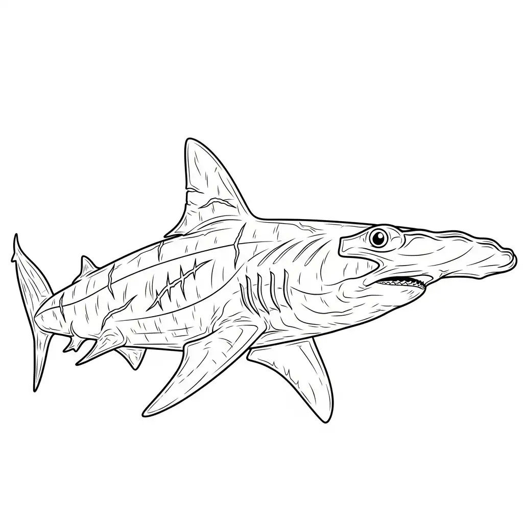 Tiburones para colorear para imprimir para niño de 2 años