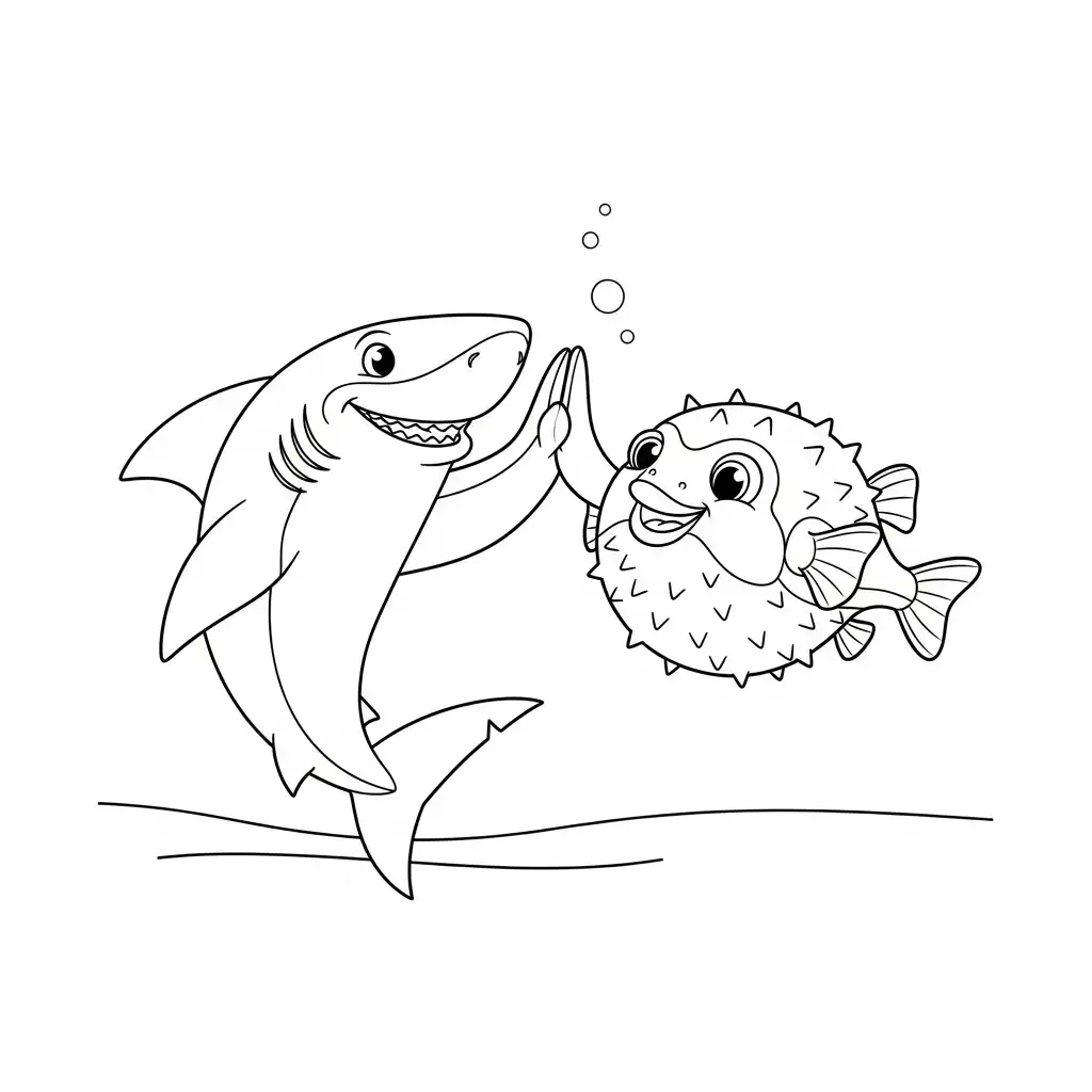 Tiburones para colorear para niño de 10 años