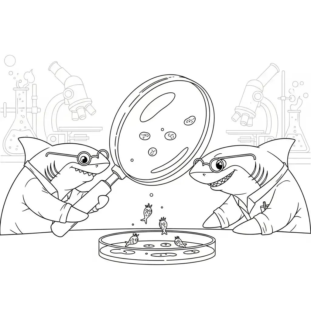 Tiburones para colorear gratis