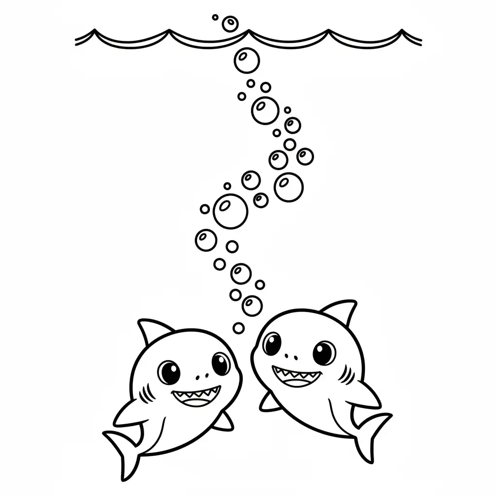 Tiburones para colorear y aprendizaje 2