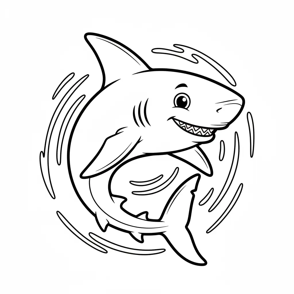 imagen de Tiburones para colorear para niño 1