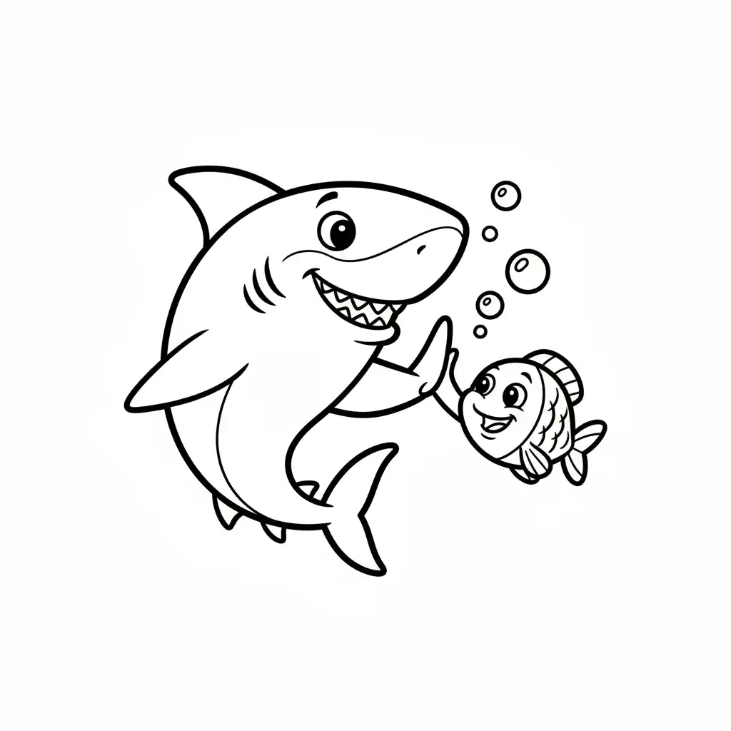 Tiburones para colorear para niños para imprimir 3