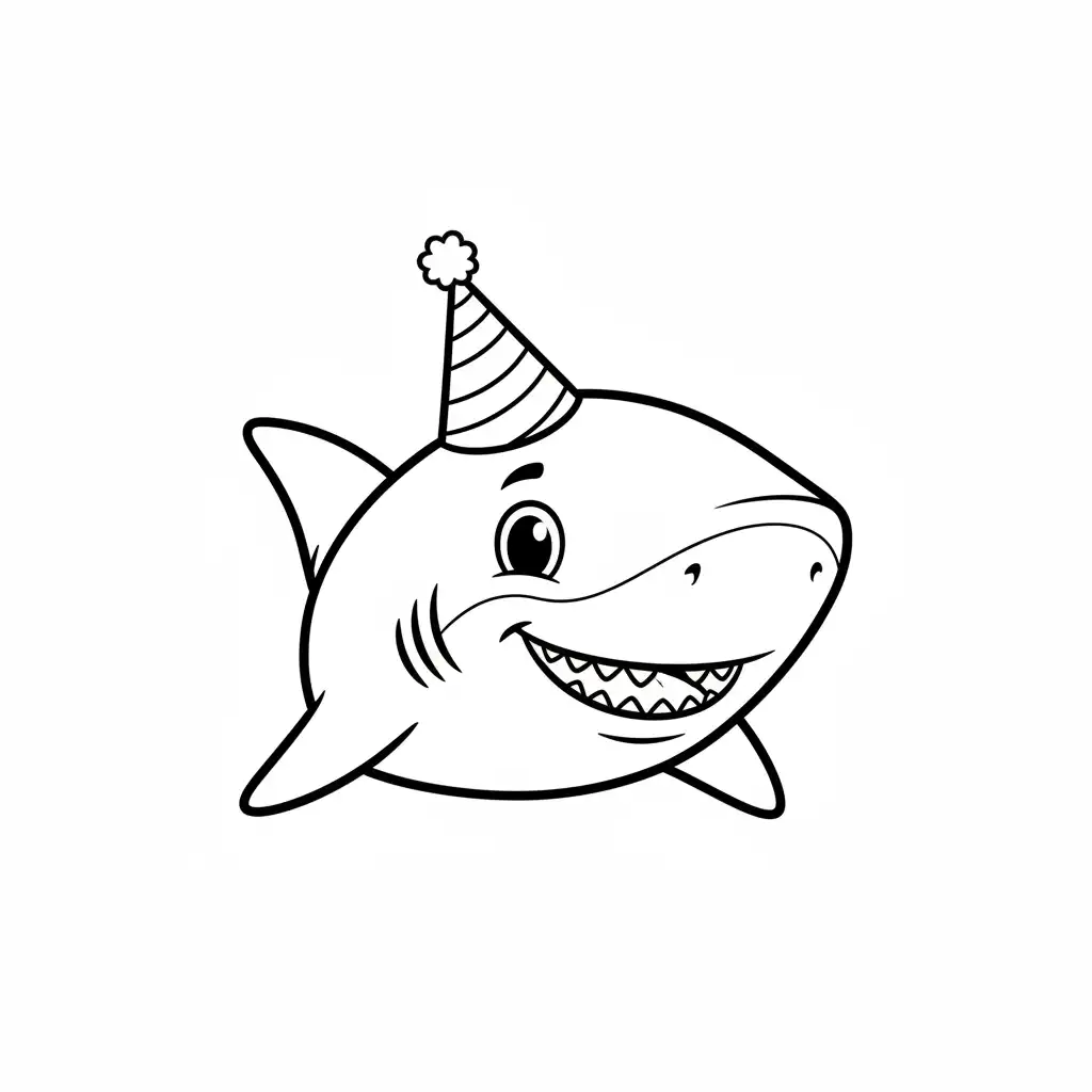 Tiburones para colorear para niño de 2 años 1