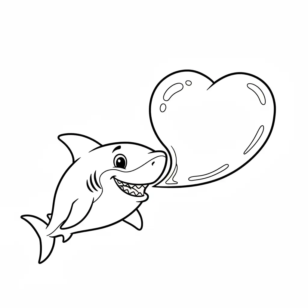 Tiburones para colorear para niño de 4 años