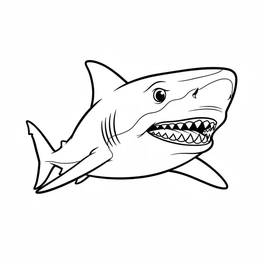 Tiburones para colorear para primaria 1