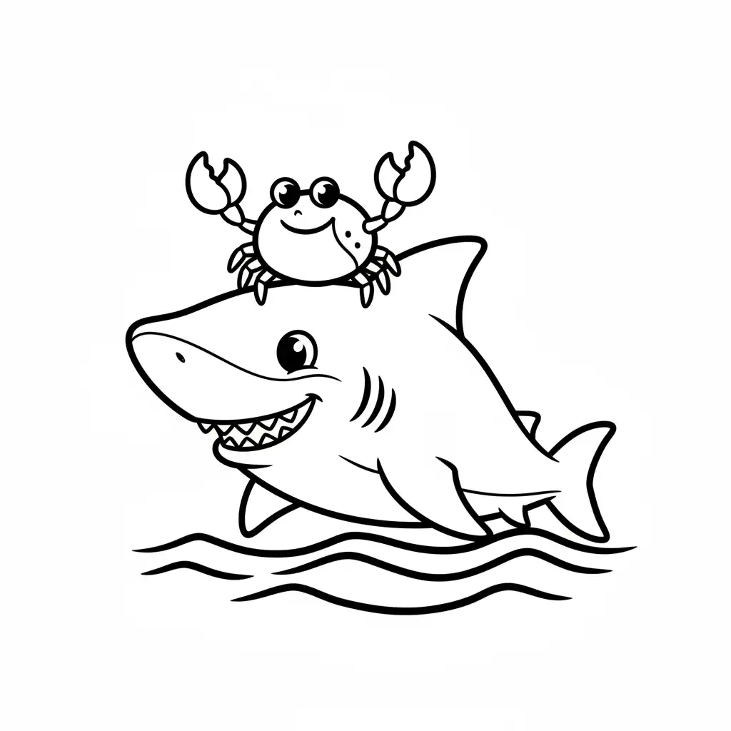 Tiburones para colorear para niños para imprimir 4