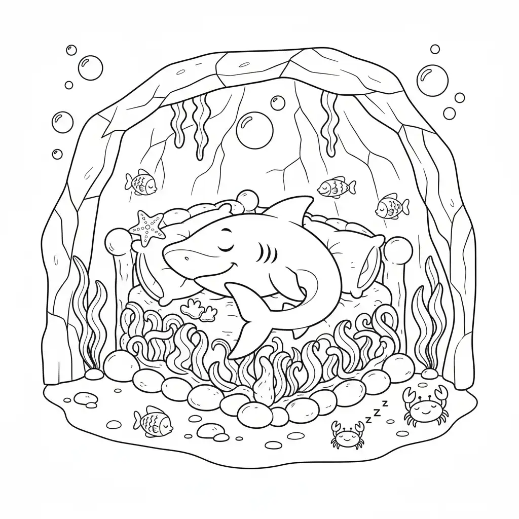 Tiburones para colorear para imprimir para niño de 10 años