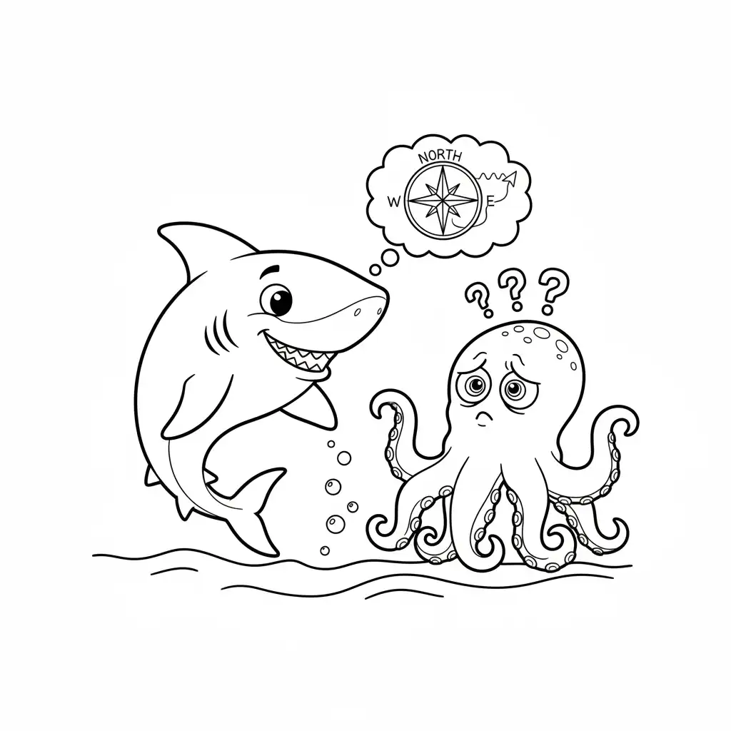 Tiburones para colorear para imprimir para niño de 4 años 4