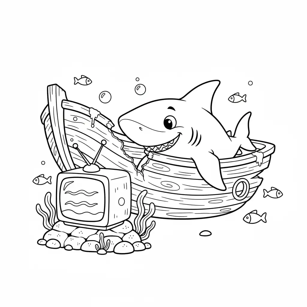 Tiburones para colorear para niños para imprimir 5