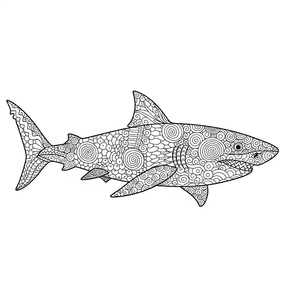 Tiburones para colorear para imprimir