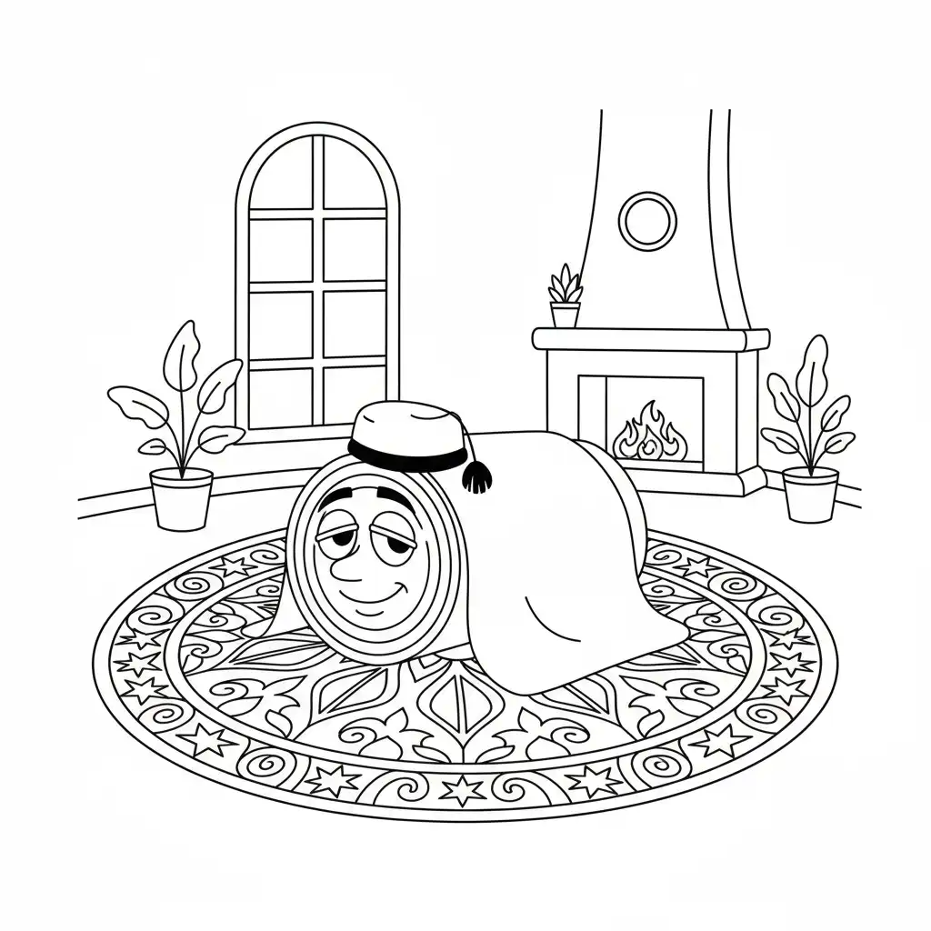 Tió de Nadal para colorear para imprimir gratis