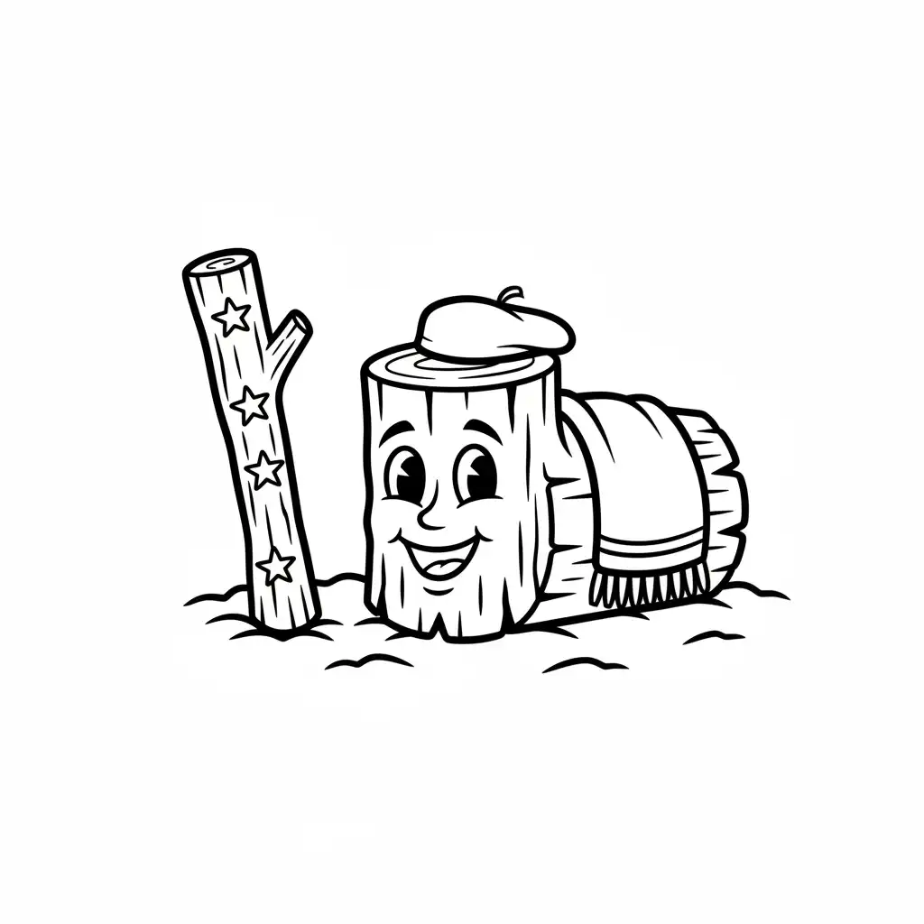 Tió de Nadal para colorear para imprimir