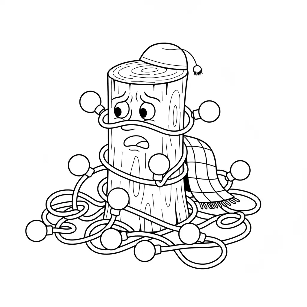 Tió de Nadal para colorear gratis 1