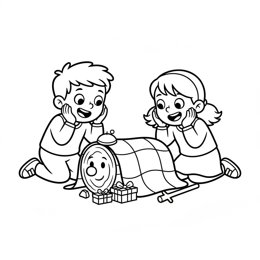 Tió de Nadal para colorear para niño de 4 años