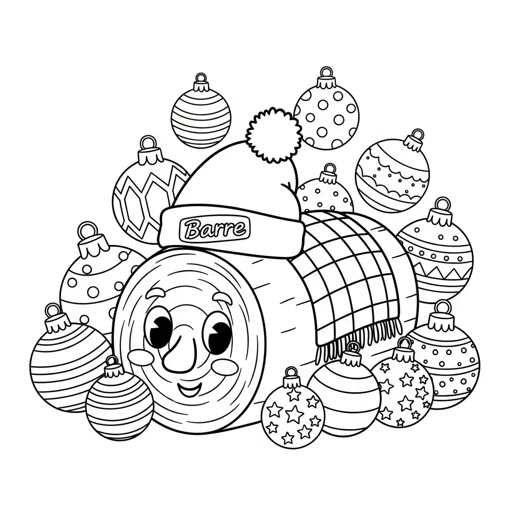 Tió de Nadal para colorear para niño para imprimir gratis