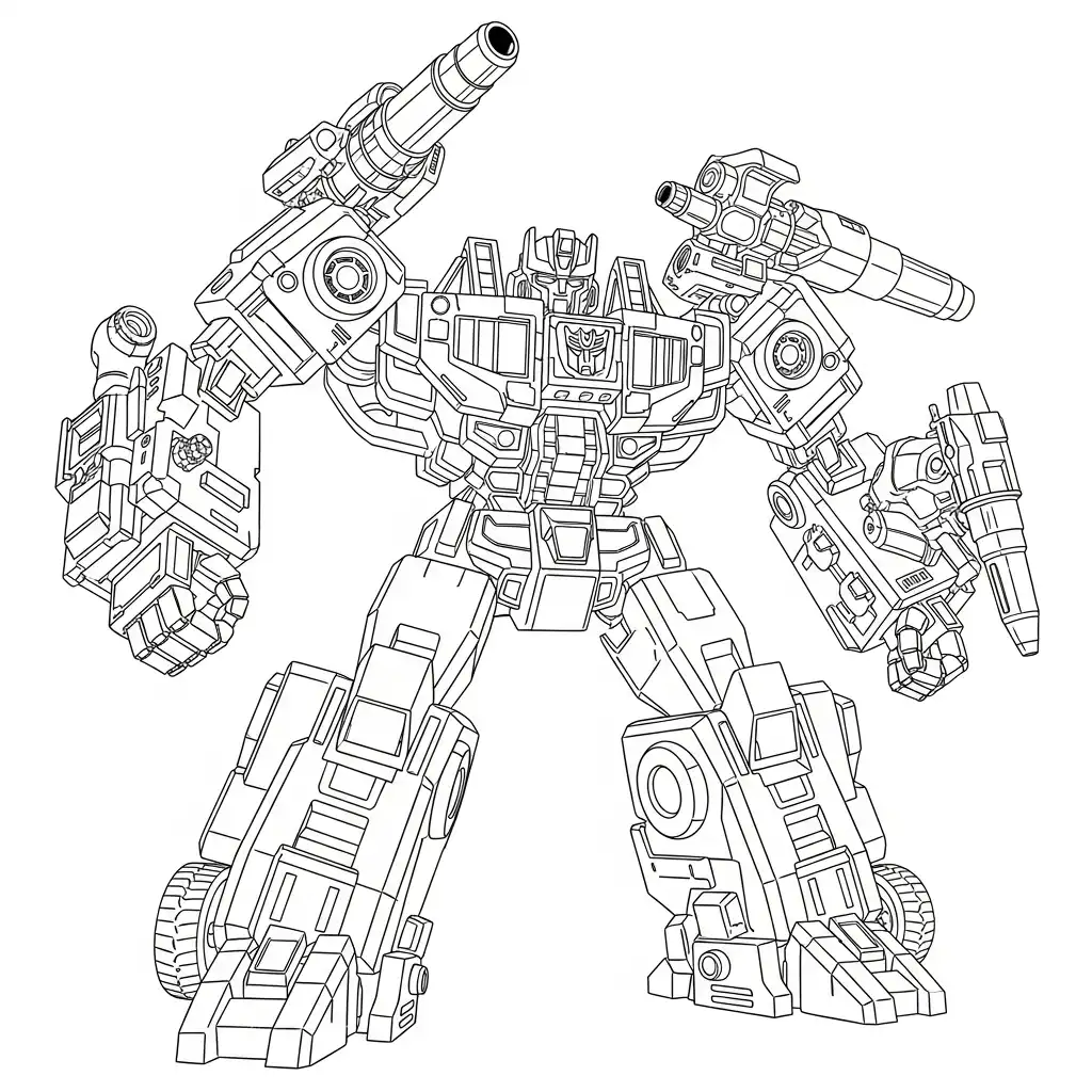 Transformers para colorear para imprimir pdf gratis 1