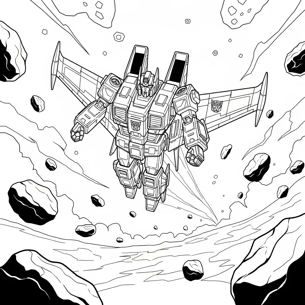 Transformers para colorear para imprimir kawaii 1