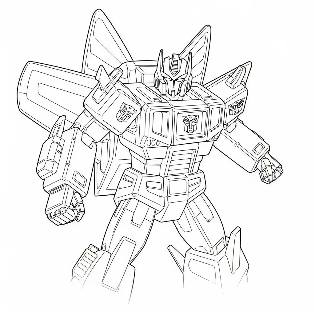Transformers para colorear y dibujo para imprimir 1