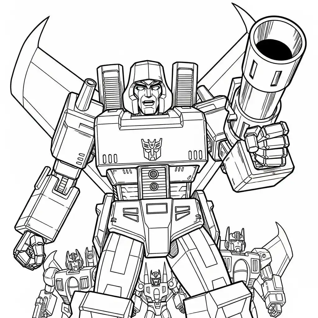Transformers para colorear y dibujo para imprimir 2