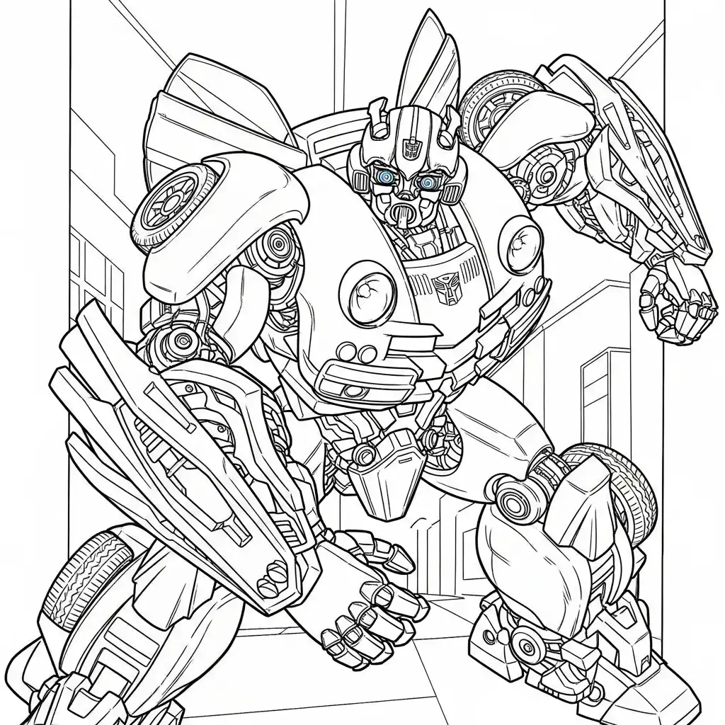 Transformers para colorear para niño gratis