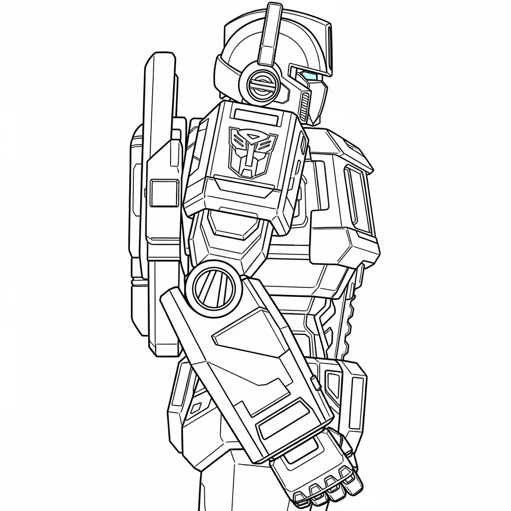 Transformers para colorear educativo para niño