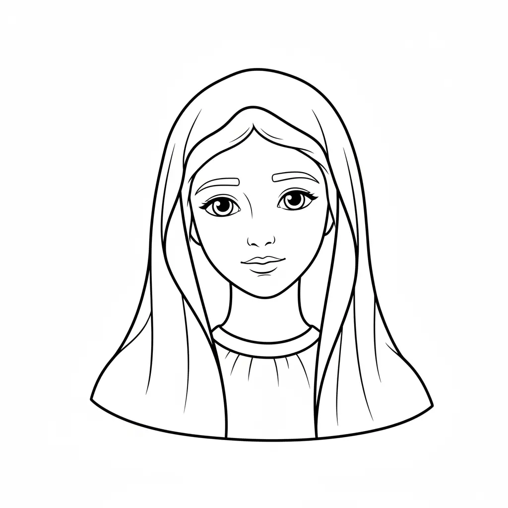 Virgen De Guadalupe para colorear para imprimir pdf gratis