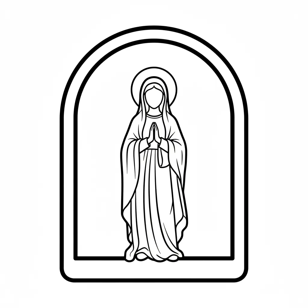 imagen para colorear Virgen De Guadalupe niño